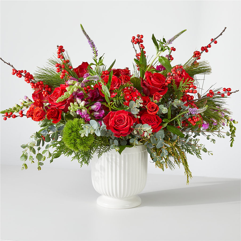 Big Red Bow Bouquet – Floral Creations, Mcadoo PA