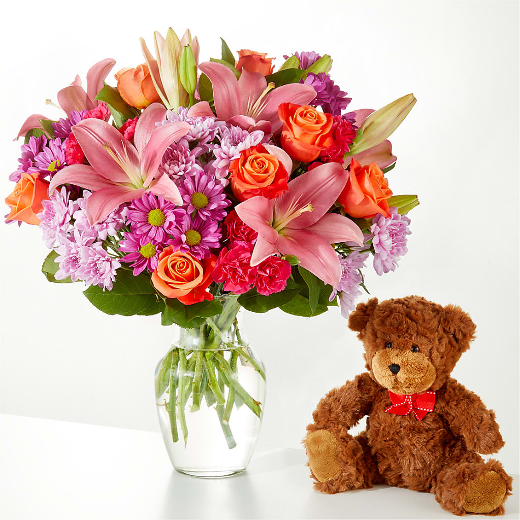 One and Only Bouquet and Bear Bundle – Floral Creations, Mcadoo PA