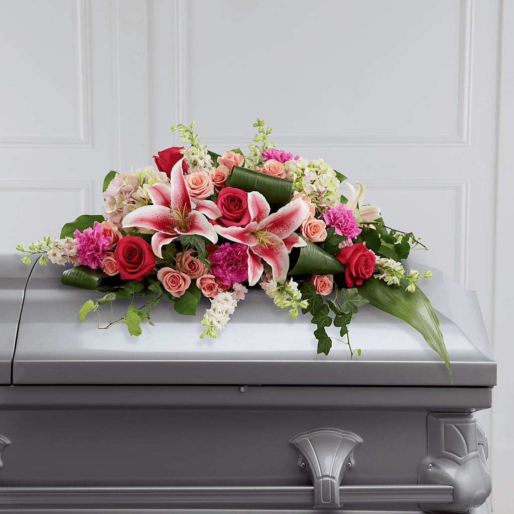 Splendid Grace Casket Spray – Floral Creations, Mcadoo PA