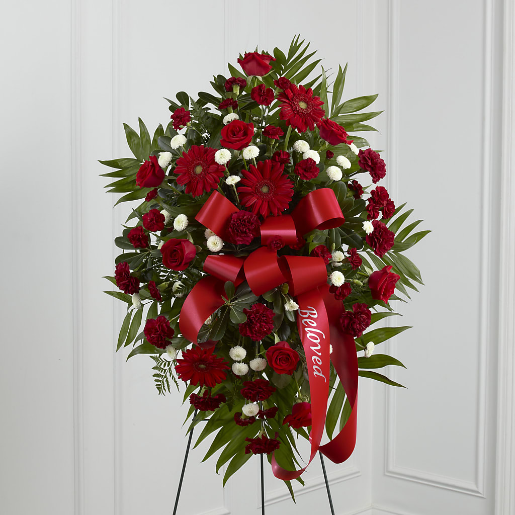 Treasured Memories Standing Spray – Floral Creations, Mcadoo PA