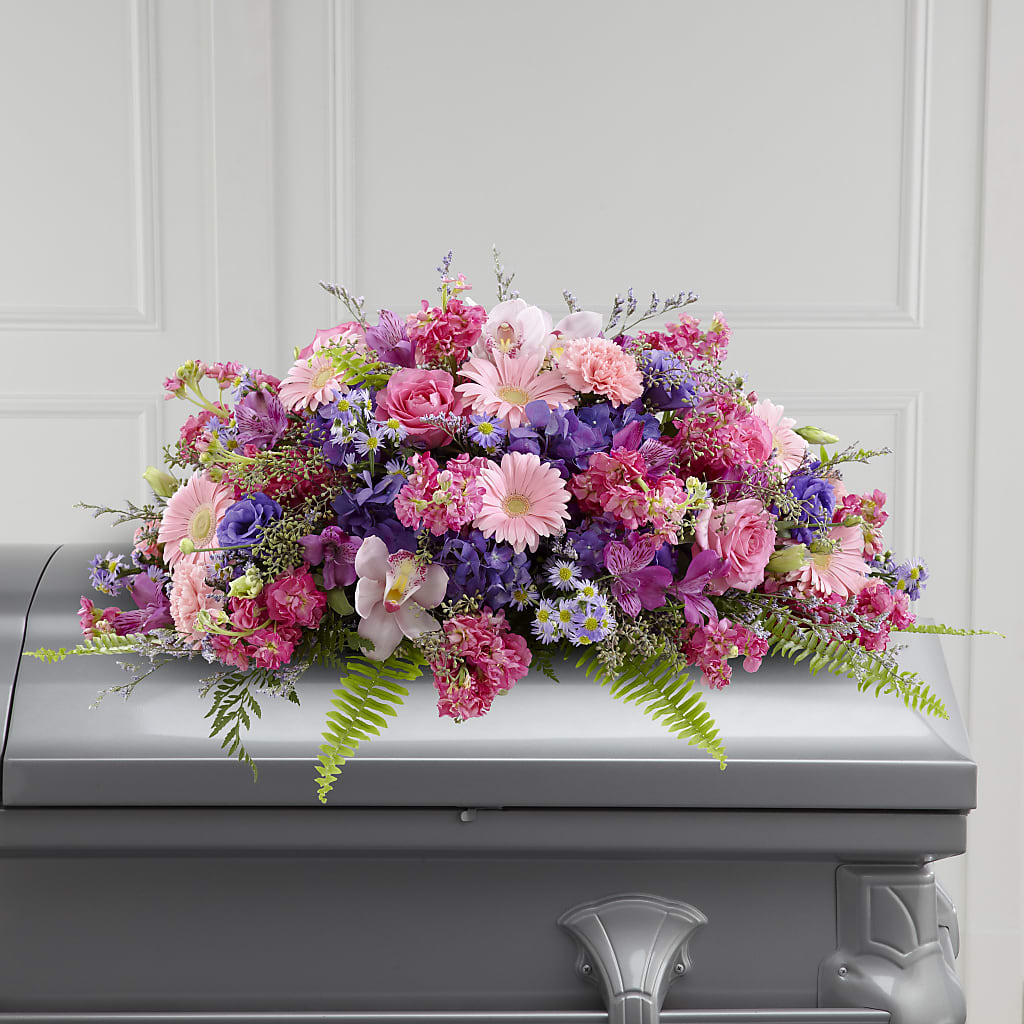 Glorious Garden Casket Spray – Floral Creations, Mcadoo PA