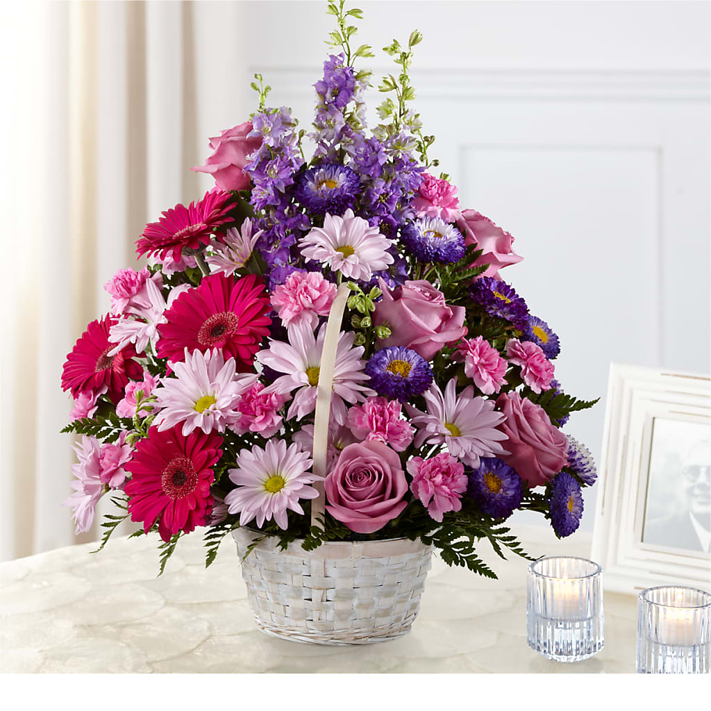 Pastel Peace Basket – Floral Creations, Mcadoo PA