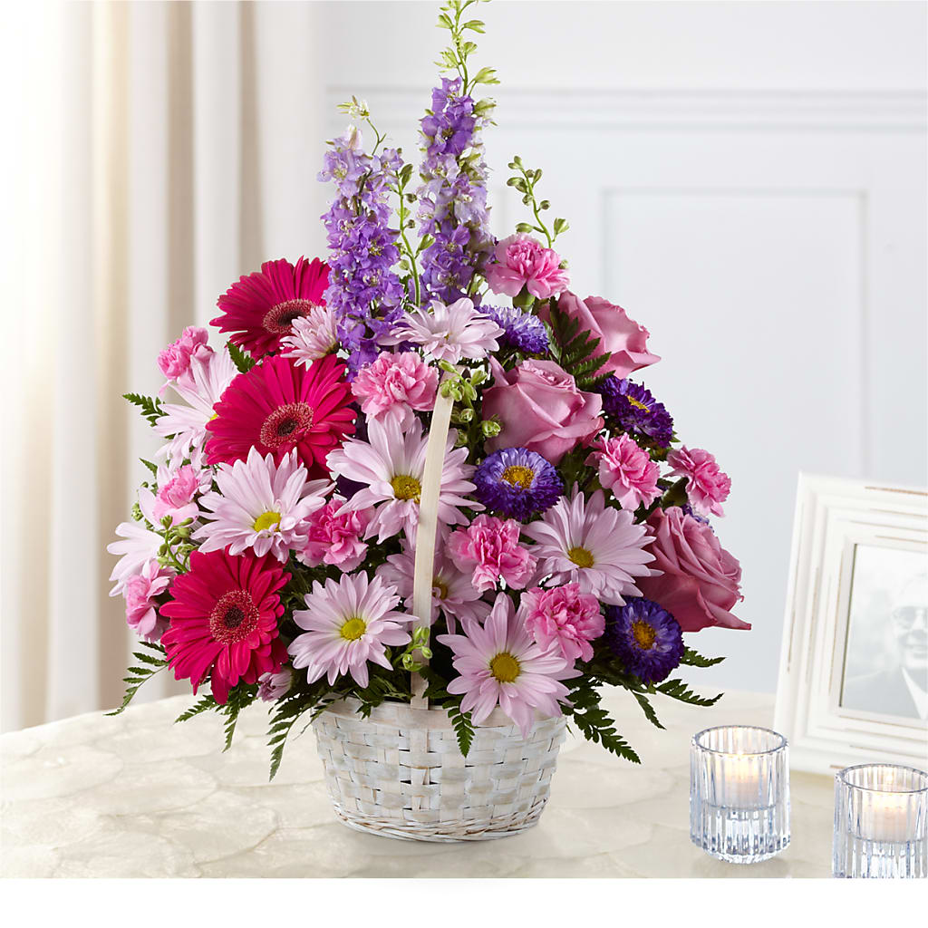 Pastel Peace Basket – Floral Creations, Mcadoo PA