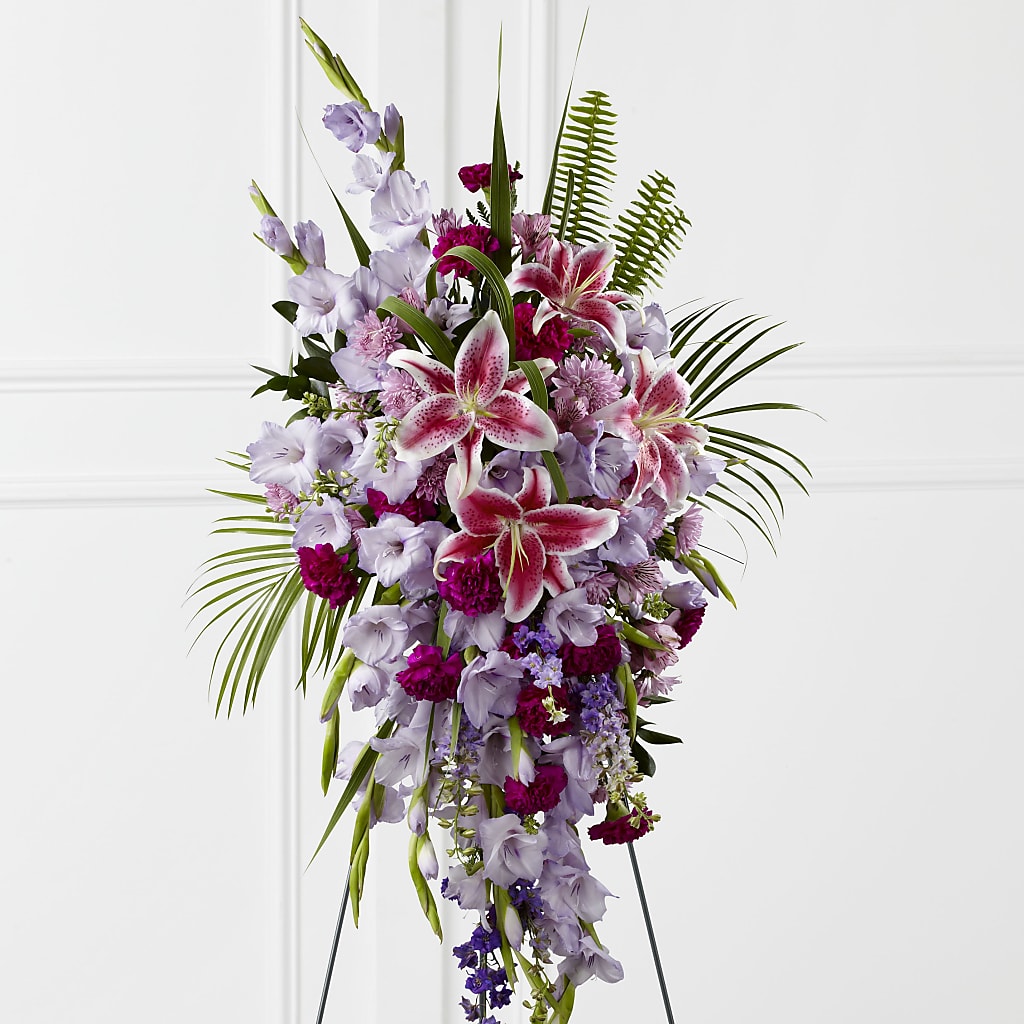 Tender Touch Standing Spray – Floral Creations, Mcadoo PA