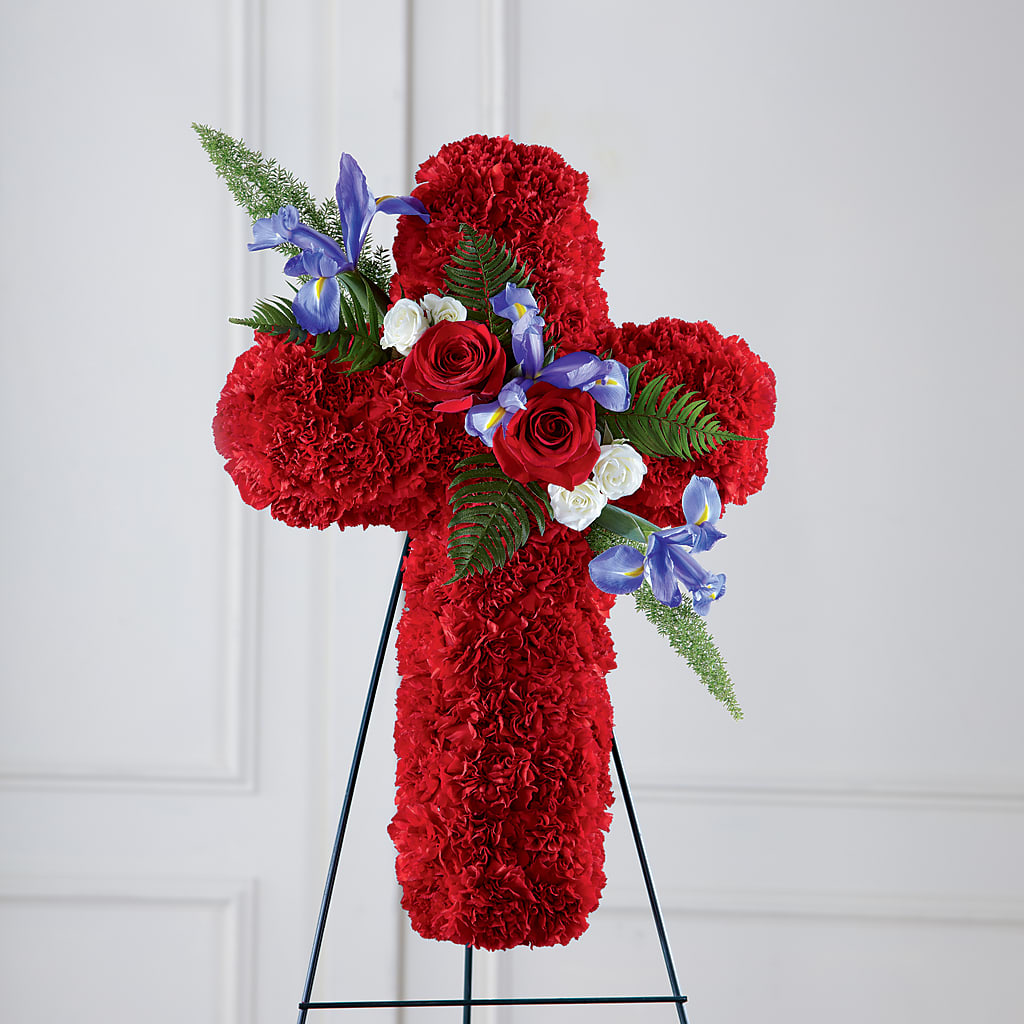 Faithful Hero Floral Cross – Floral Creations, Mcadoo PA