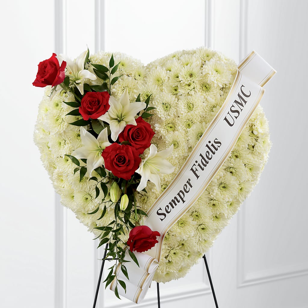 Heartfelt Hero Standing Heart – Floral Creations, Mcadoo PA
