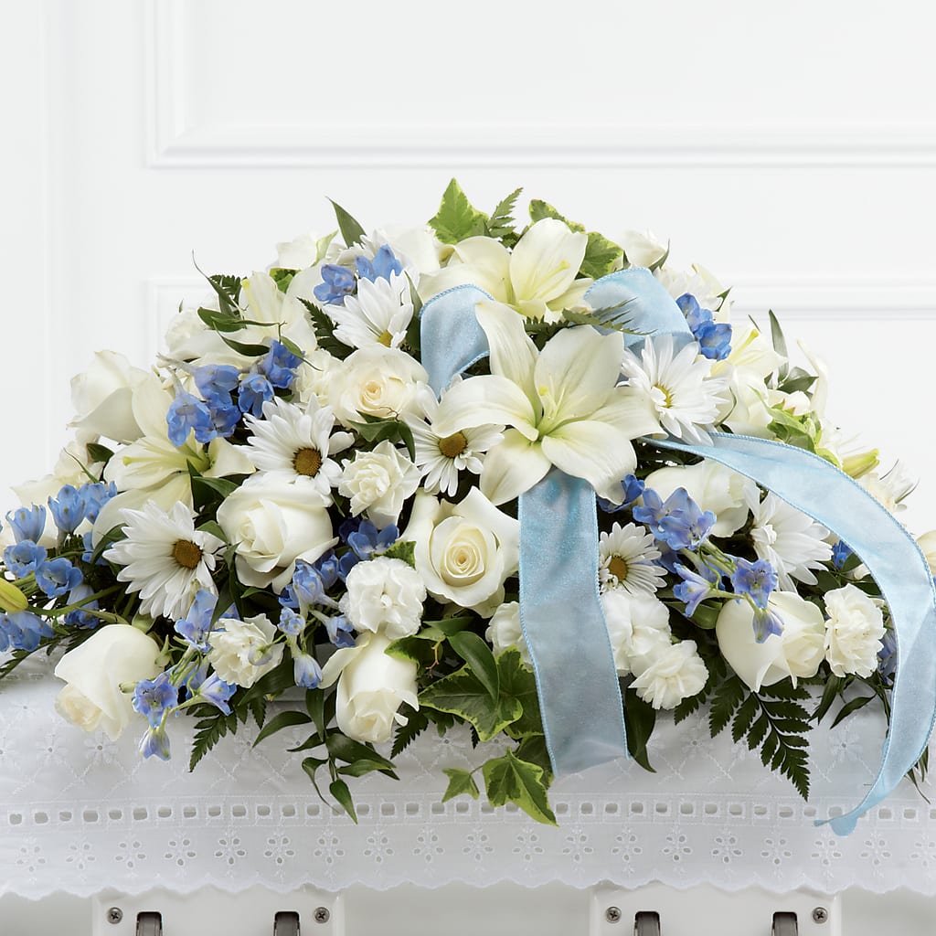 Tender Treasure Casket Spray – Floral Creations, Mcadoo PA