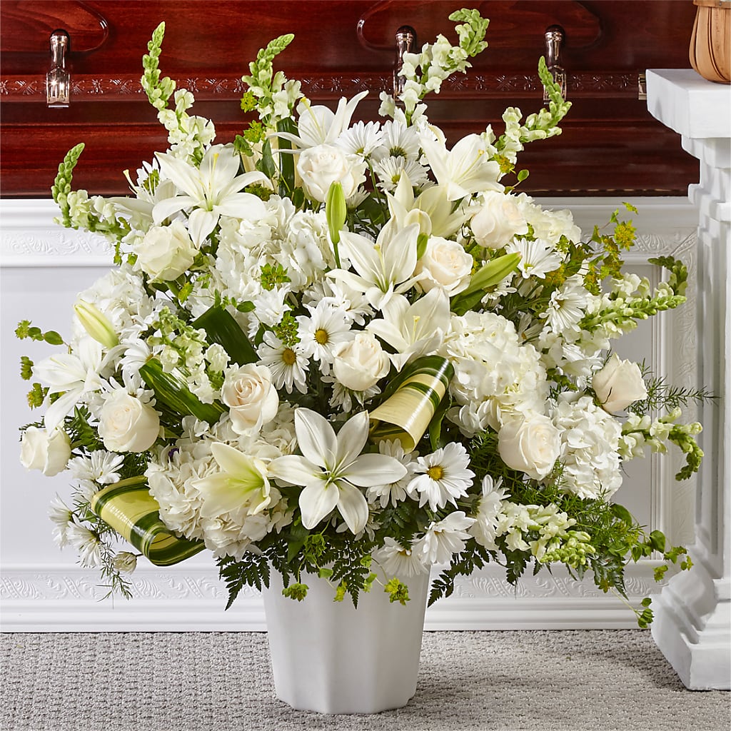 Thoughts of Tranquility Floor Basket – Floral Creations, Mcadoo PA