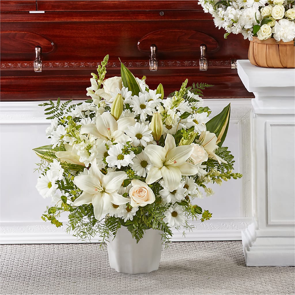Thoughts of Tranquility Floor Basket – Floral Creations, Mcadoo PA