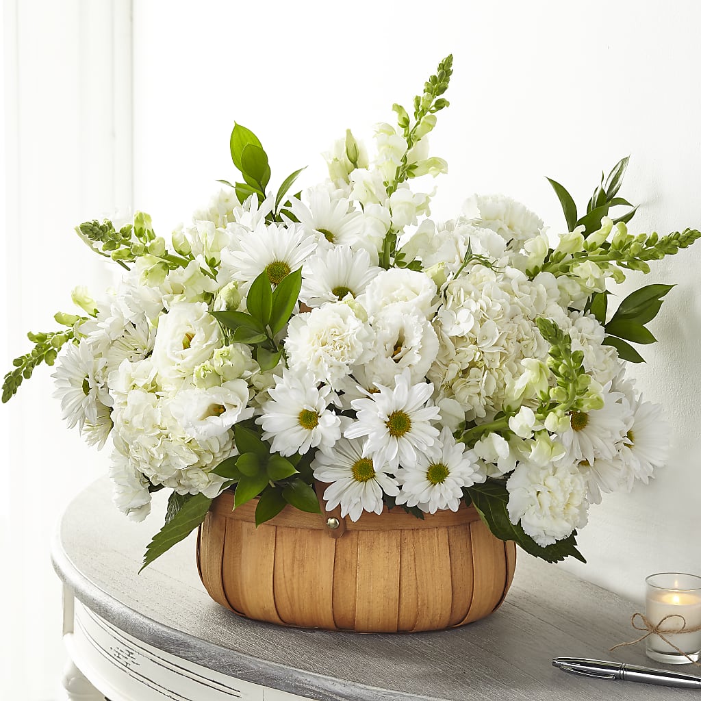Pure Ivory Basket – Floral Creations, Mcadoo PA