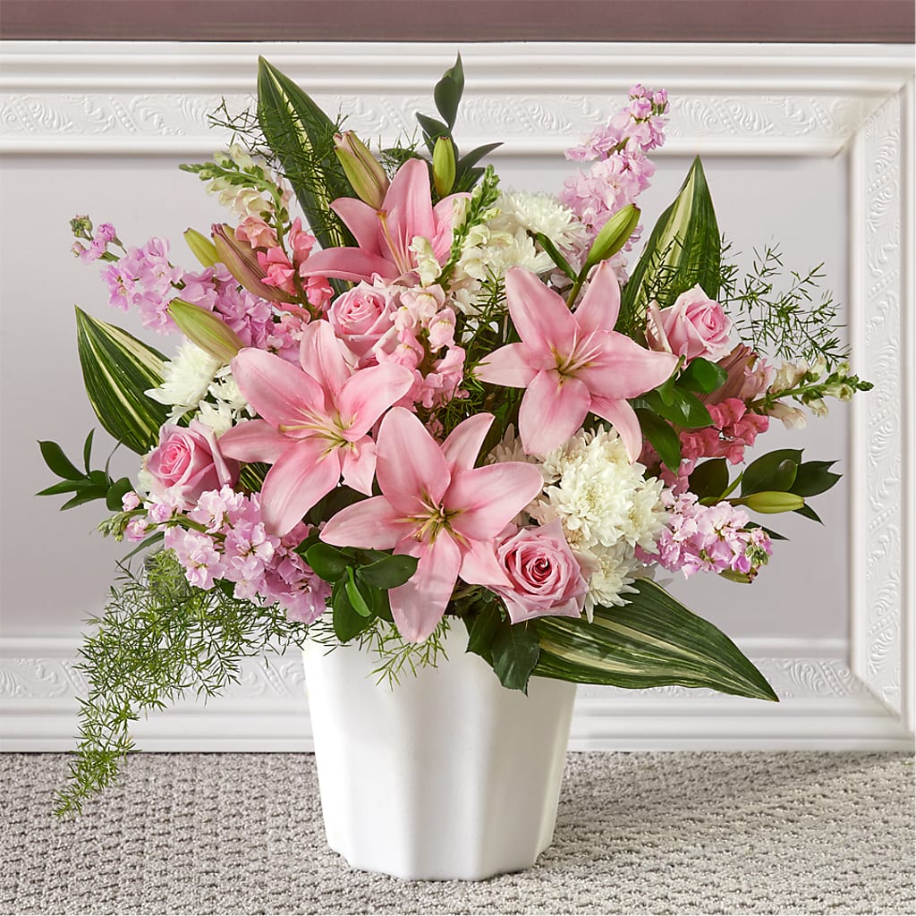 Simply Serene Floor Basket – Floral Creations, Mcadoo PA