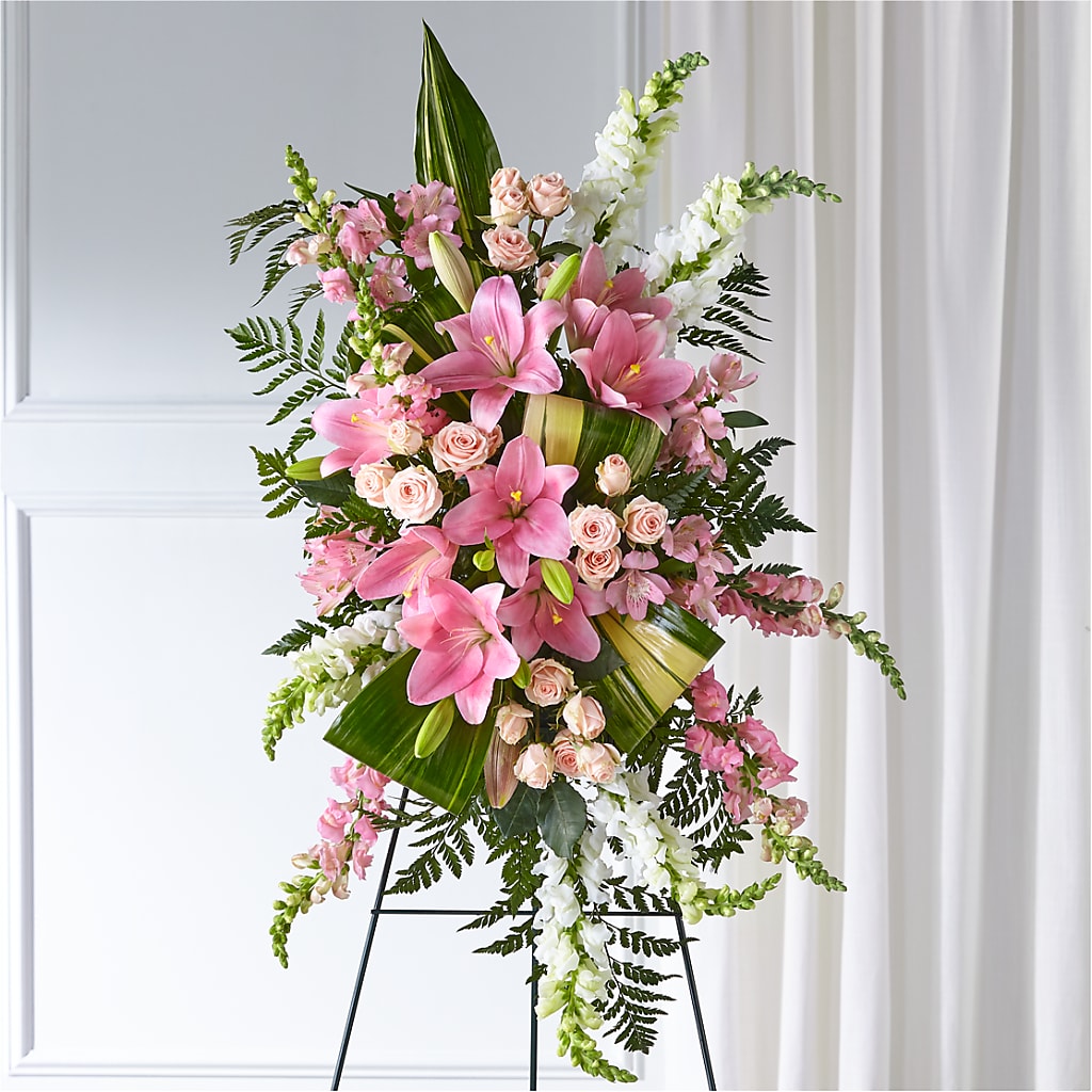 Elegant Embrace Standing Spray – Floral Creations, Mcadoo PA
