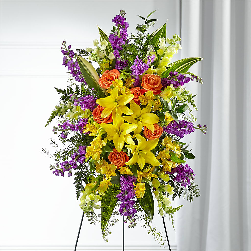 Thoughtful Prayers Standing Spray – Floral Creations, Mcadoo PA