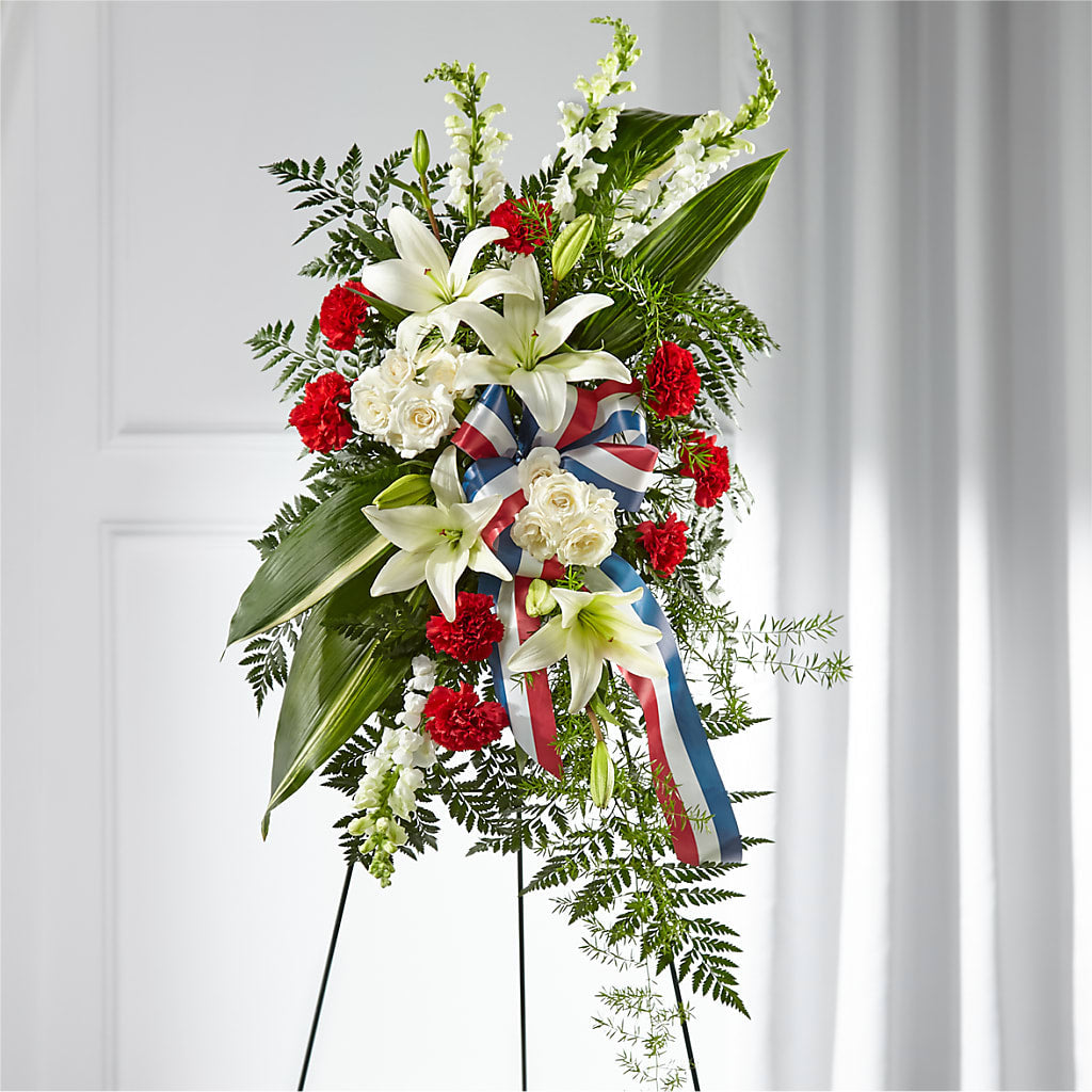 Stars of Life Standing Spray – Floral Creations, Mcadoo PA