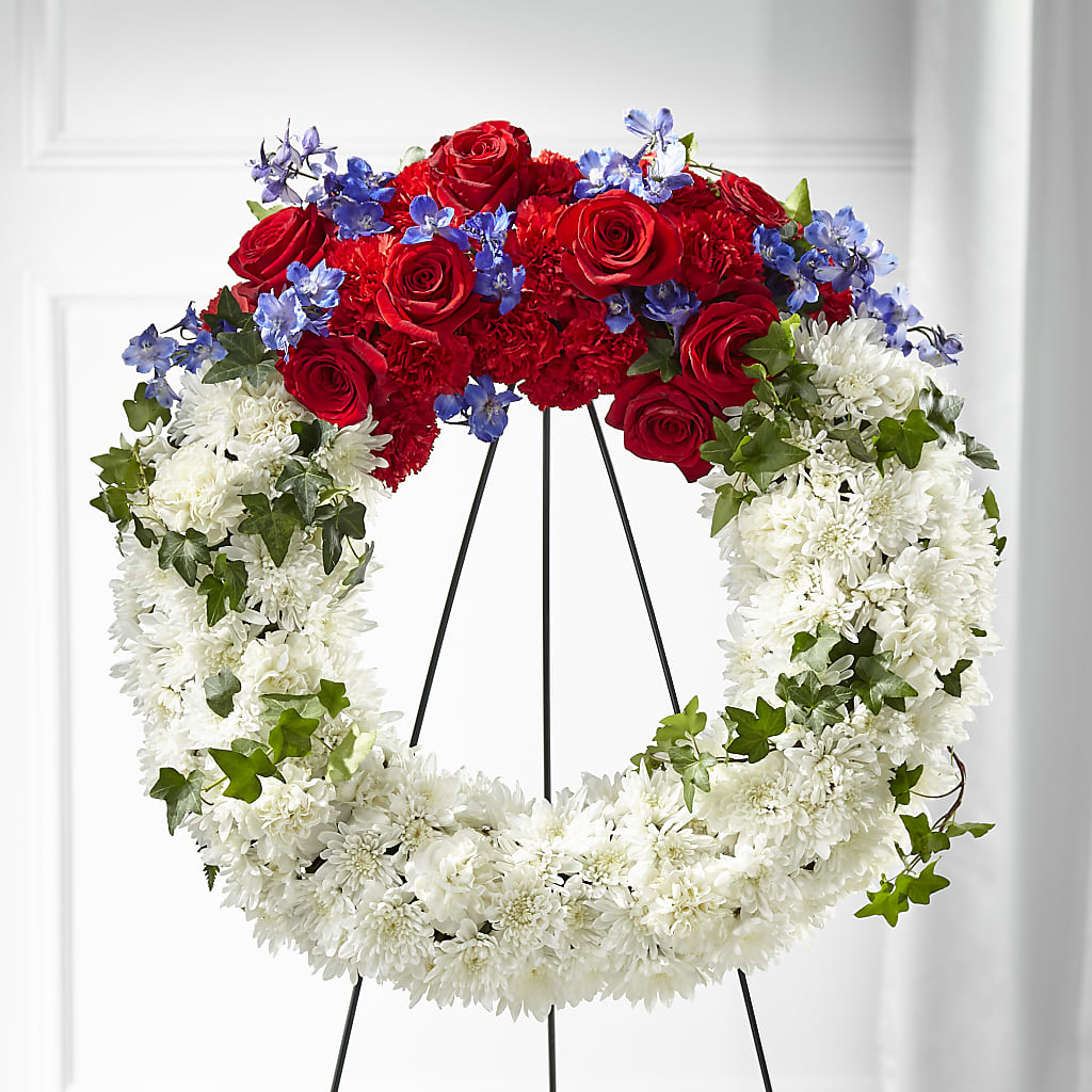 Patriotic Passion Wreath – Floral Creations, Mcadoo PA