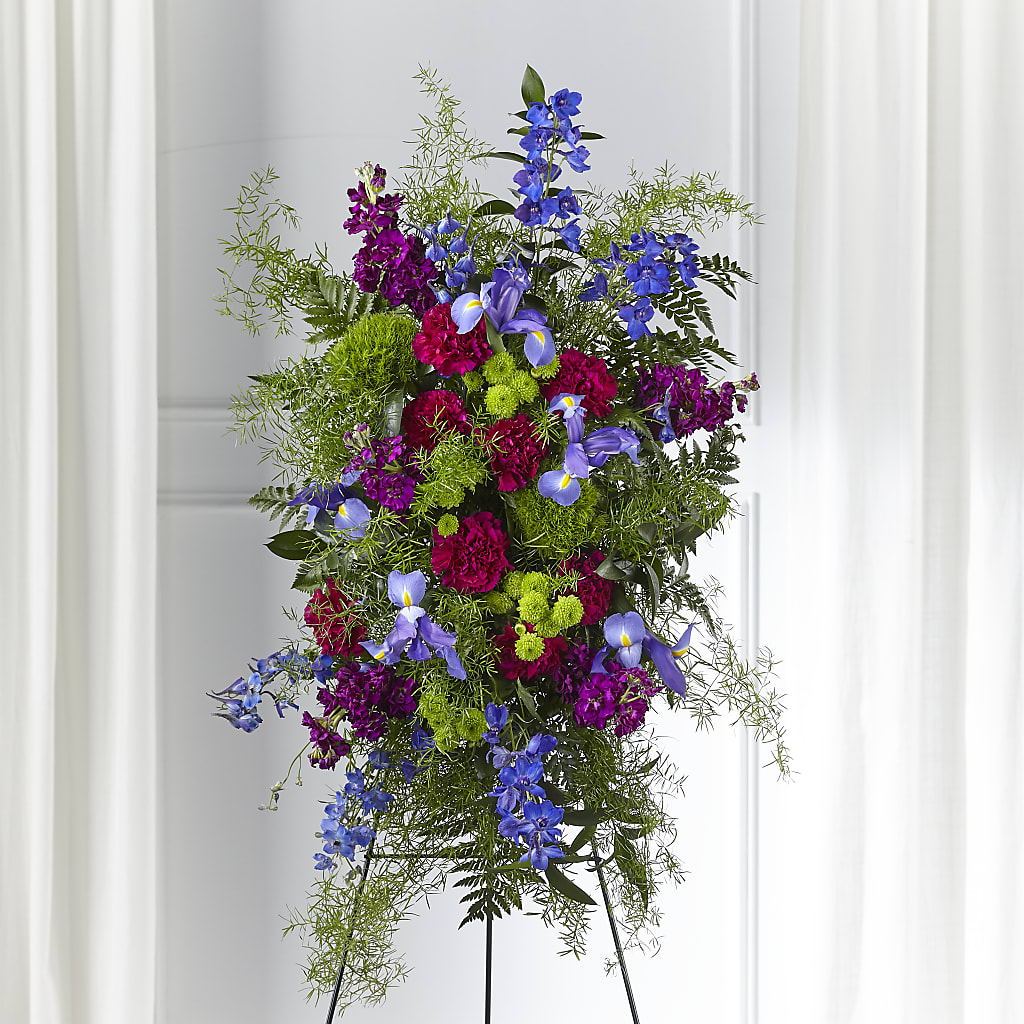 Heavenly Skies Standing Spray – Floral Creations, Mcadoo PA