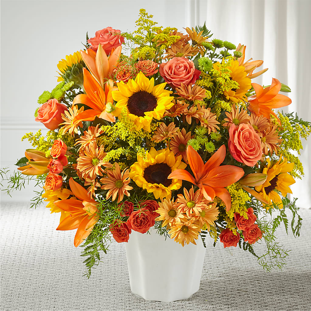 Harvest Thoughts Floor Basket – Floral Creations, Mcadoo PA