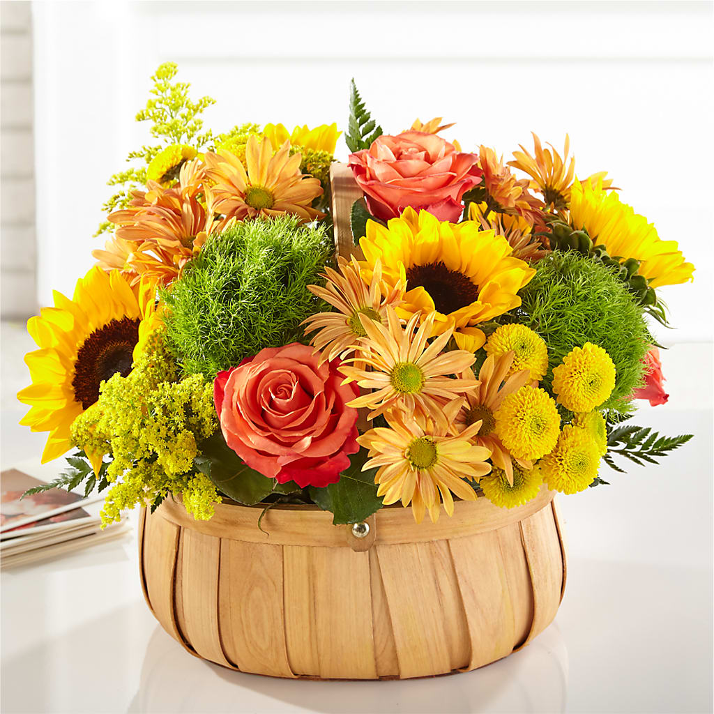 Harvest Sunflower Basket – Floral Creations, Mcadoo PA