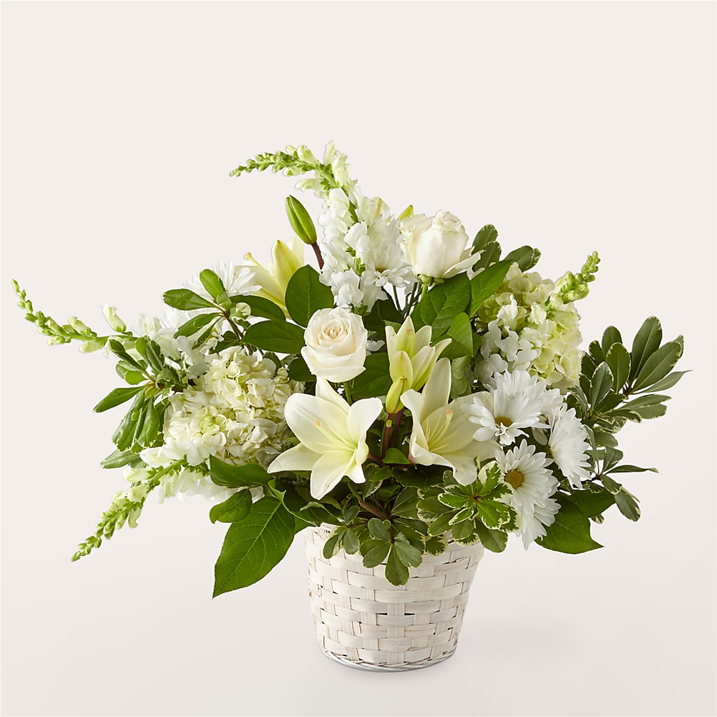 Ivory Elegance Floral Basket – Floral Creations, Mcadoo PA