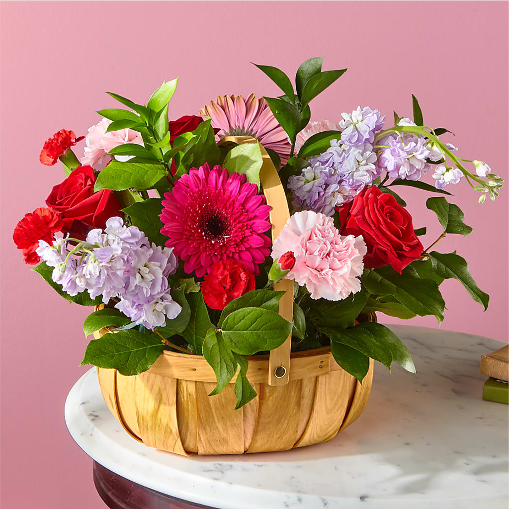 Pink Picnic Basket – Floral Creations, Mcadoo PA