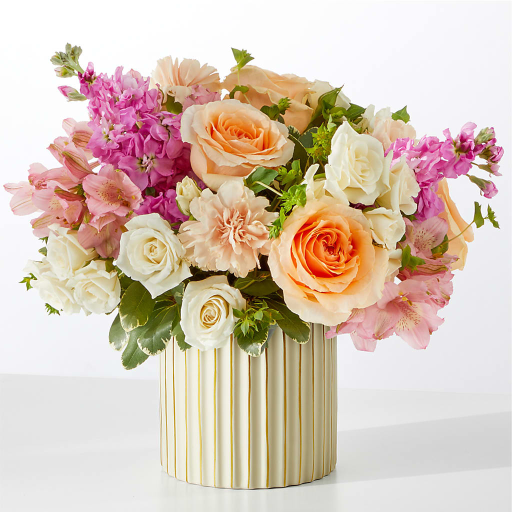 Paradise Bouquet with Ivory Vase – Floral Creations, Mcadoo PA