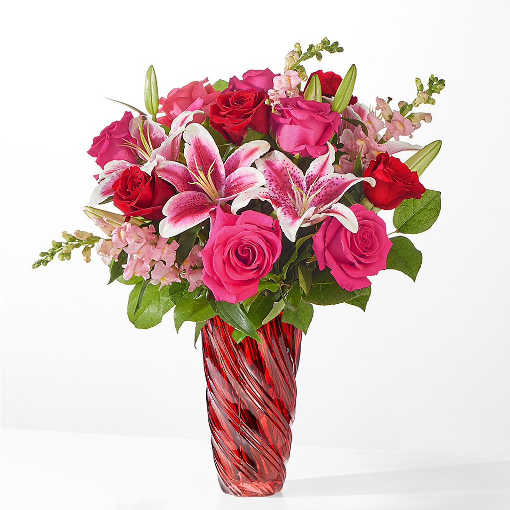 Always You Bouquet with Luxe Swirl Vase – Floral Creations, Mcadoo PA