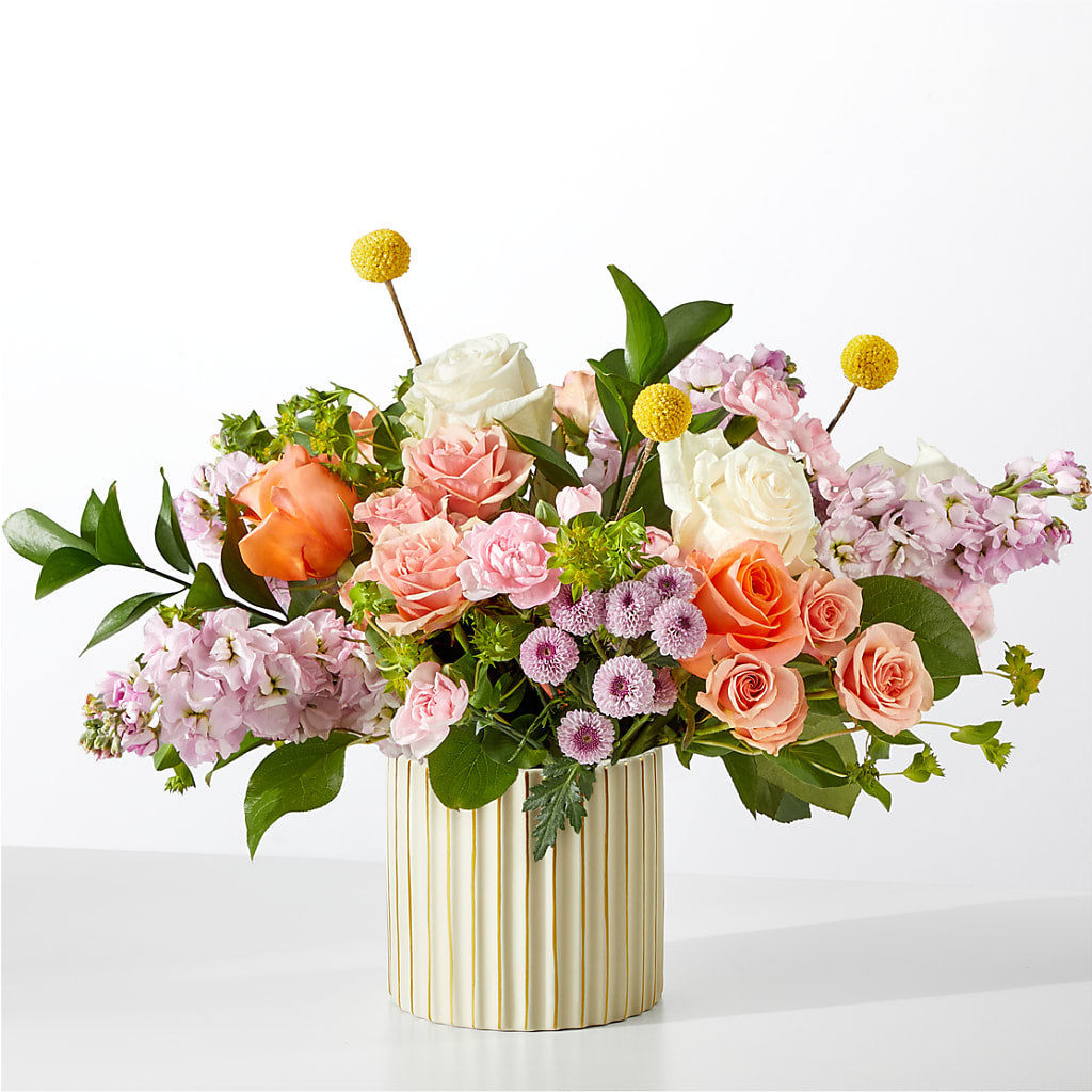 French Market Bouquet with Ivory Vase – Floral Creations, Mcadoo PA