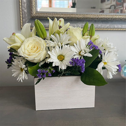 Beyond Blue Box Bouquet –  Floral Creations, Mcadoo PA