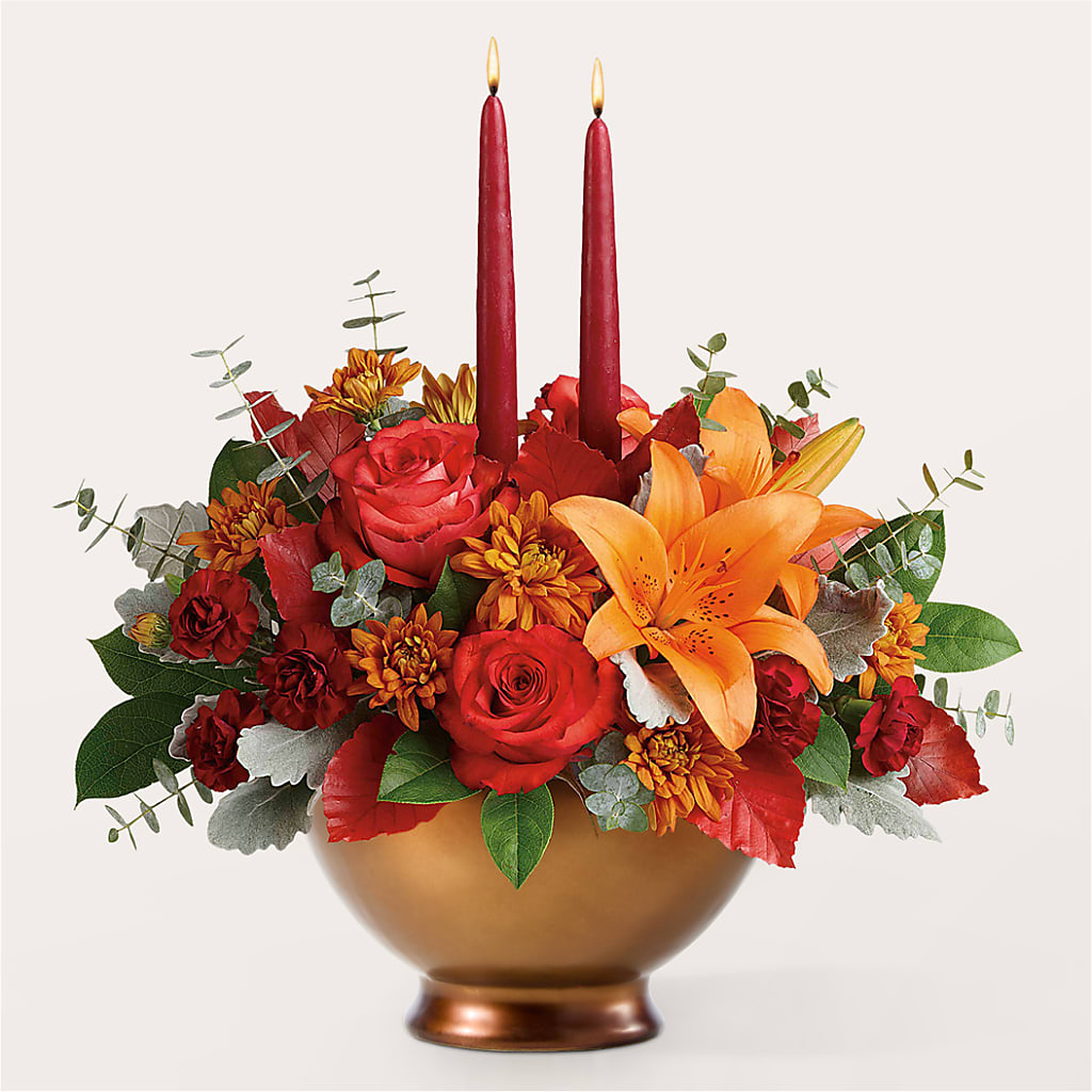 Fruits of Fall Centerpiece –  Floral Creations, Mcadoo PA