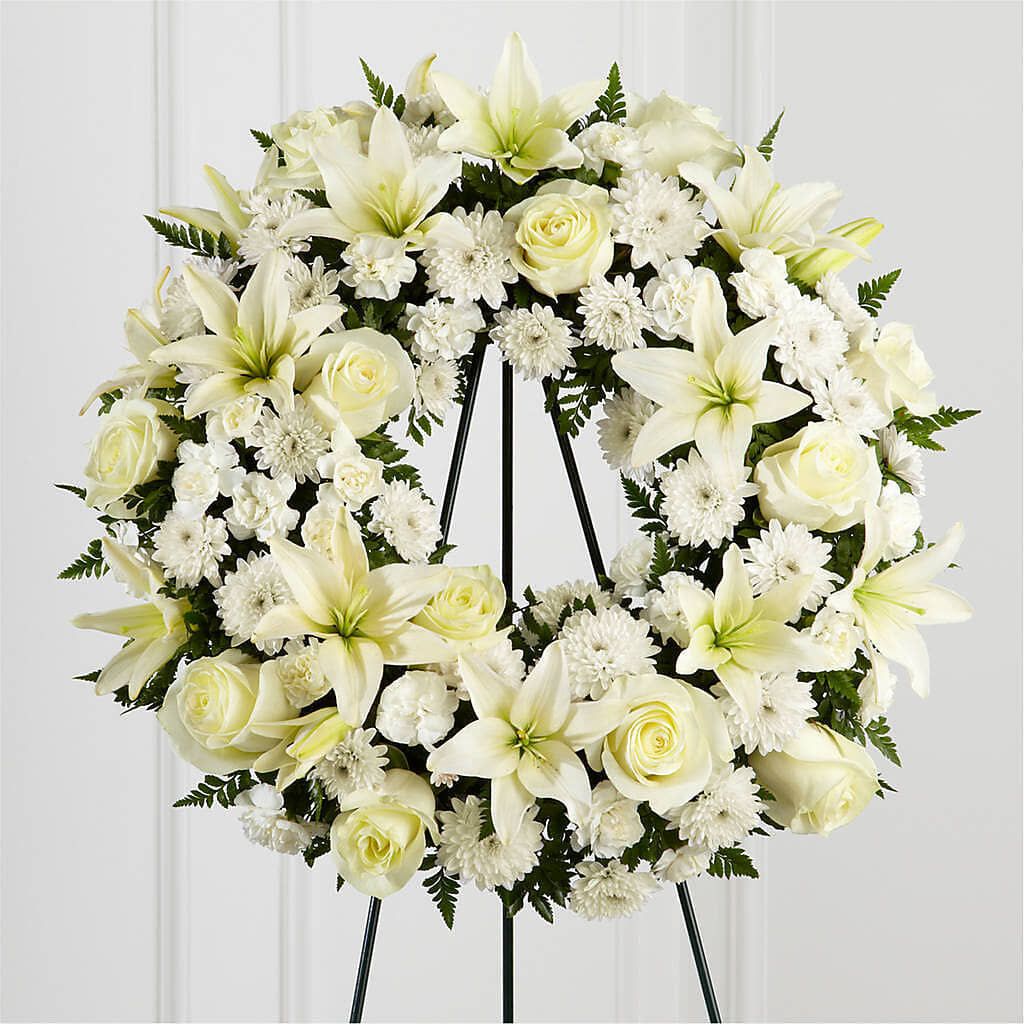 Treasured Tribute Wreath –  Floral Creations, Mcadoo PA