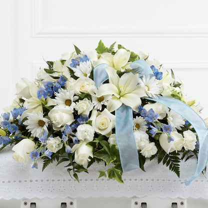 Tender Treasure Casket Spray –  Floral Creations, Mcadoo PA