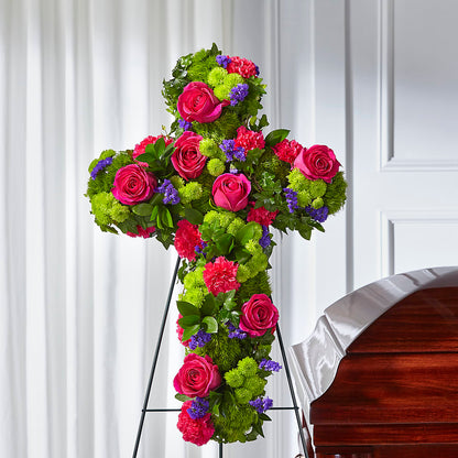 Tribute Rose Floral Cross –  Floral Creations, Mcadoo PA