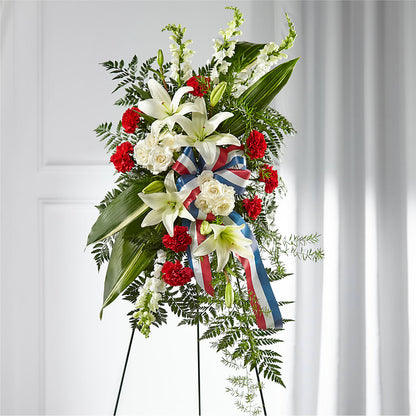 Stars of Life Standing Spray –  Floral Creations, Mcadoo PA