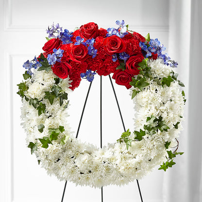 Patriotic Passion Wreath –  Floral Creations, Mcadoo PA