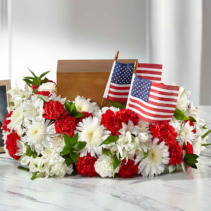 Spirit of Patriotism Cremation Adornment –  Floral Creations, Mcadoo PA