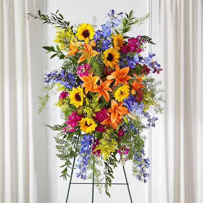 Sunlit Memories Standing Spray (Standard) –  Floral Creations, Mcadoo PA