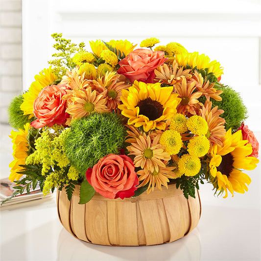 Harvest Sunflower Basket –  Floral Creations, Mcadoo PA