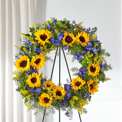 Bright Rays Wreath –  Floral Creations, Mcadoo PA