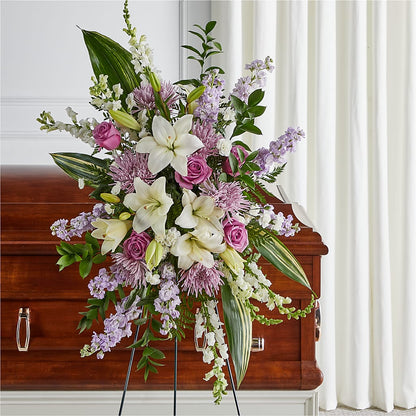 Grateful Hearts Standing Spray –  Floral Creations, Mcadoo PA