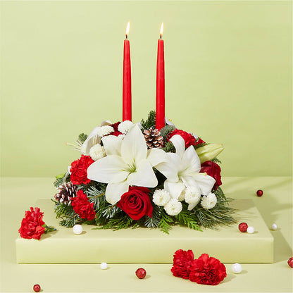 Seasonal Festivities Centerpiece –  Floral Creations, Mcadoo PA
