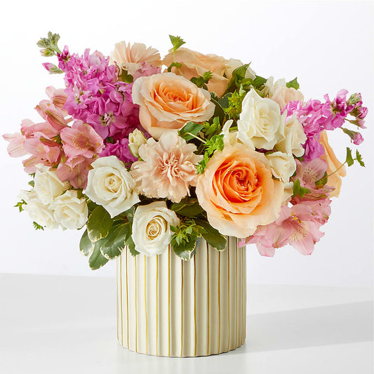 Paradise Bouquet with Ivory Vase –  Floral Creations, Mcadoo PA
