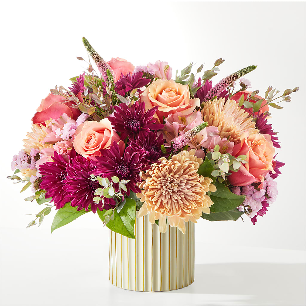 Berry Cobbler Bouquet with Ivory Vase –  Floral Creations, Mcadoo PA