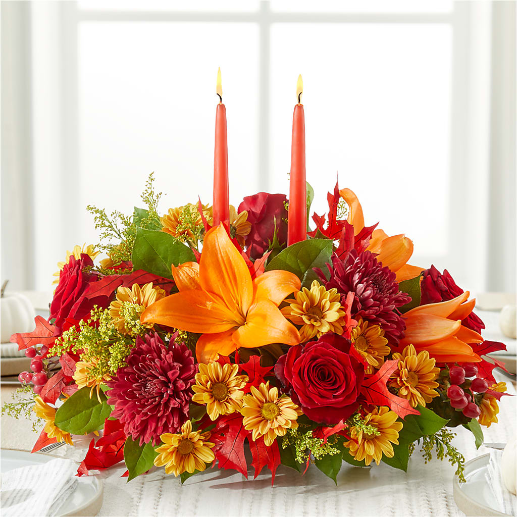 Autumn's Embrace Centerpiece –  Floral Creations, Mcadoo PA