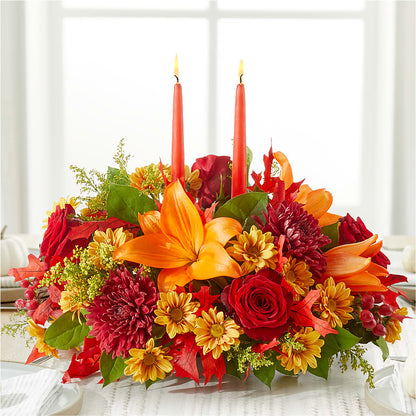 Autumn's Embrace Centerpiece –  Floral Creations, Mcadoo PA