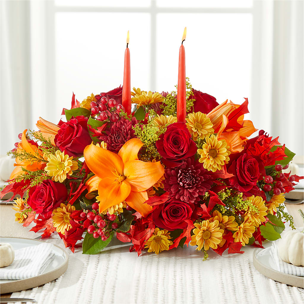 Autumn's Embrace Centerpiece –  Floral Creations, Mcadoo PA