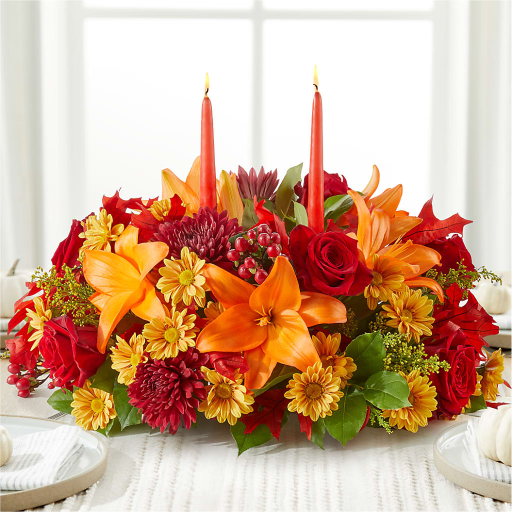 Autumn's Embrace Centerpiece –  Floral Creations, Mcadoo PA
